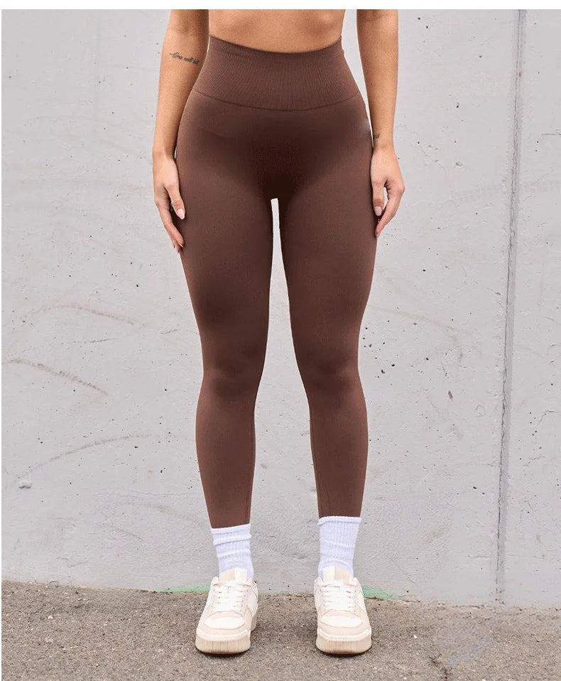 Seamless High Waist Sports Pants 🍑 V-Fold Peach Hip Lift