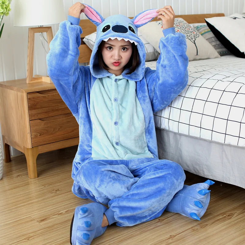 Stitch & Cartoon Animal Onesie Pajamas – Unisex 🌟