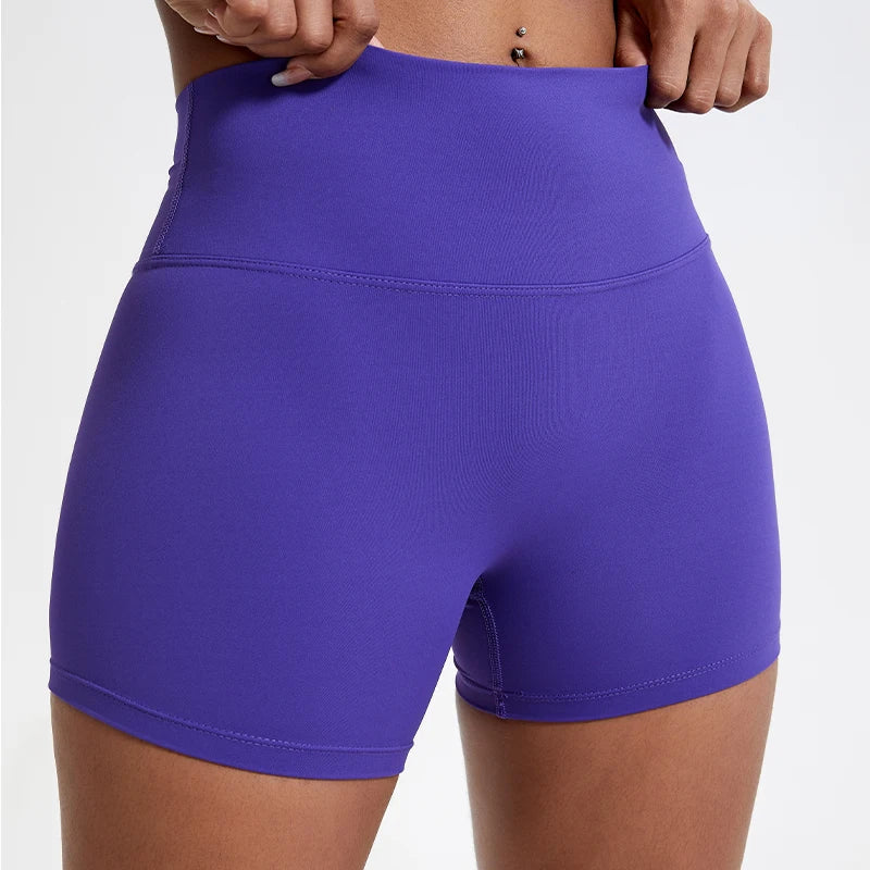 Hearuisavy Running Sports Shorts 🩳 High-Waist Compression Yoga Shorts