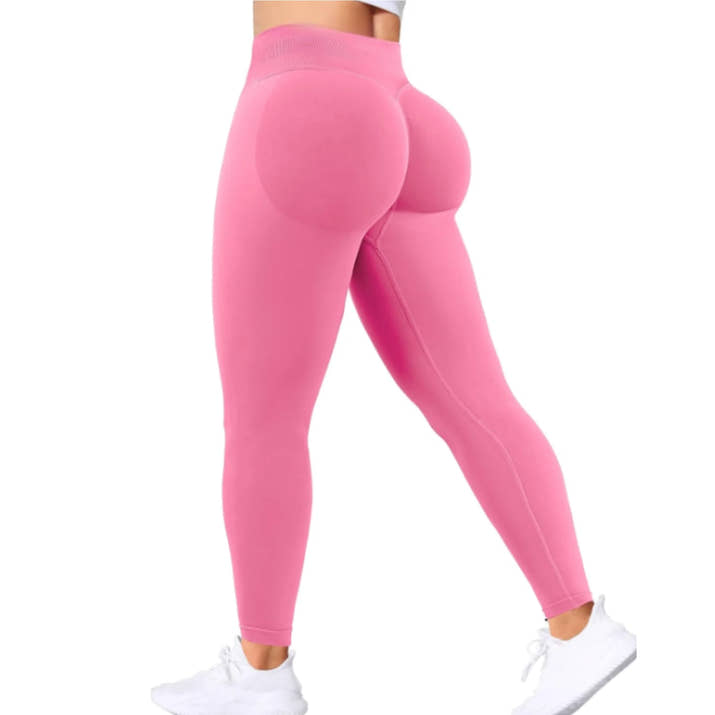 High-Waist Hip-Lifting Gym Pants – Solid Color Fitness & Yoga Leggings 💪