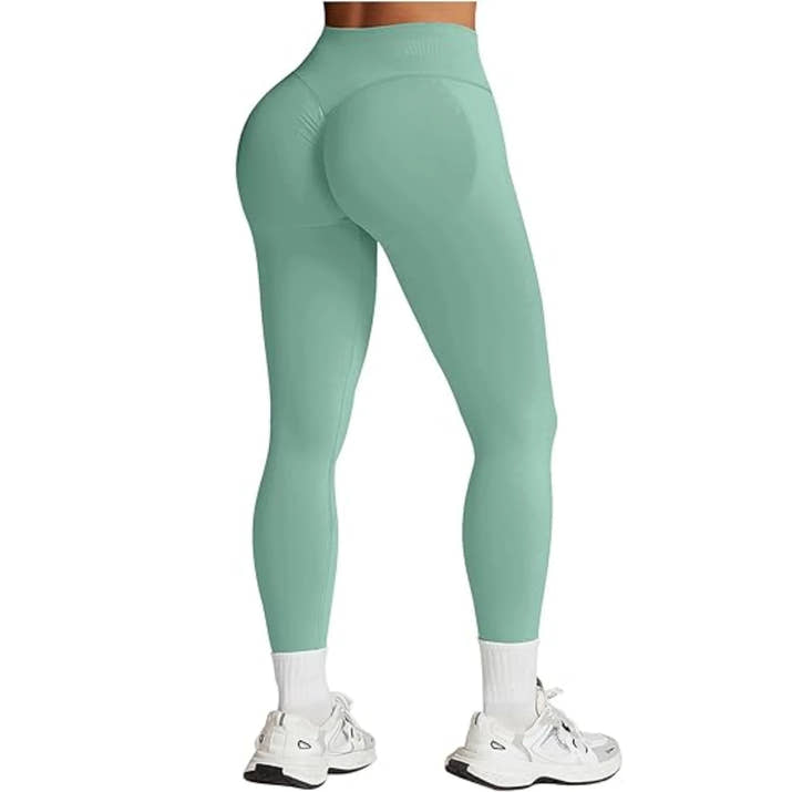 High-Waist Hip-Lifting Gym Pants – Solid Color Fitness & Yoga Leggings 💪