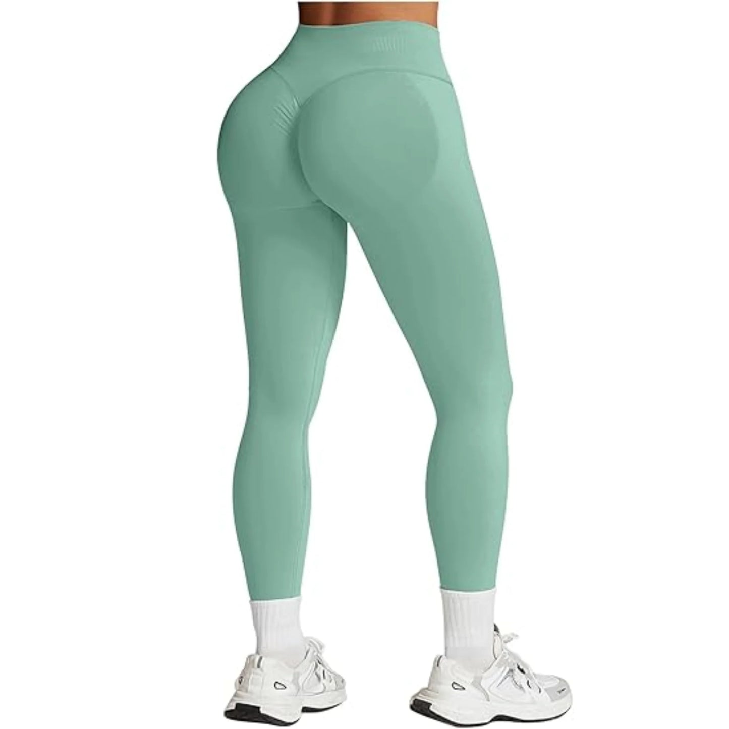 High-Waist Hip-Lifting Gym Pants – Solid Color Fitness & Yoga Leggings 💪