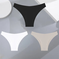 3-Pack Seamless Silk-Like Bikini Panties – Ultra-Thin & Low-Waist🌸