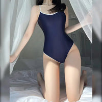 Japanese Anime Cosplay Bodysuit 🎀 Sexy Open-Crotch Lingerie Swimsuit