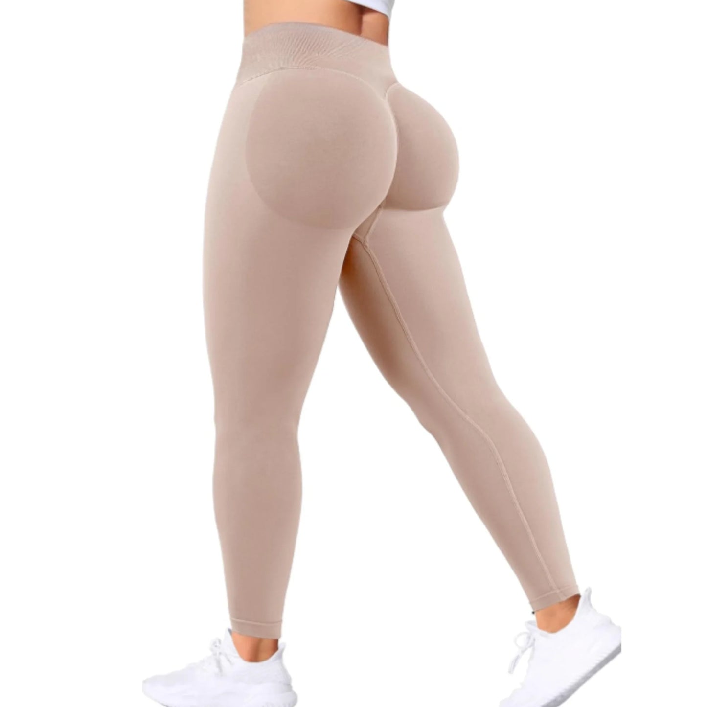High-Waist Hip-Lifting Gym Pants – Solid Color Fitness & Yoga Leggings 💪