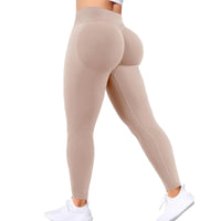 High-Waist Hip-Lifting Gym Pants – Solid Color Fitness & Yoga Leggings 💪