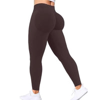 High-Waist Hip-Lifting Gym Pants – Solid Color Fitness & Yoga Leggings 💪