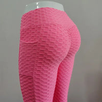 High-Waist Hip-Lift Bubble Leggings – Pocket Fitness & Gym Pants 🌟