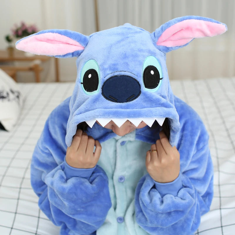 Stitch & Cartoon Animal Onesie Pajamas – Unisex 🌟