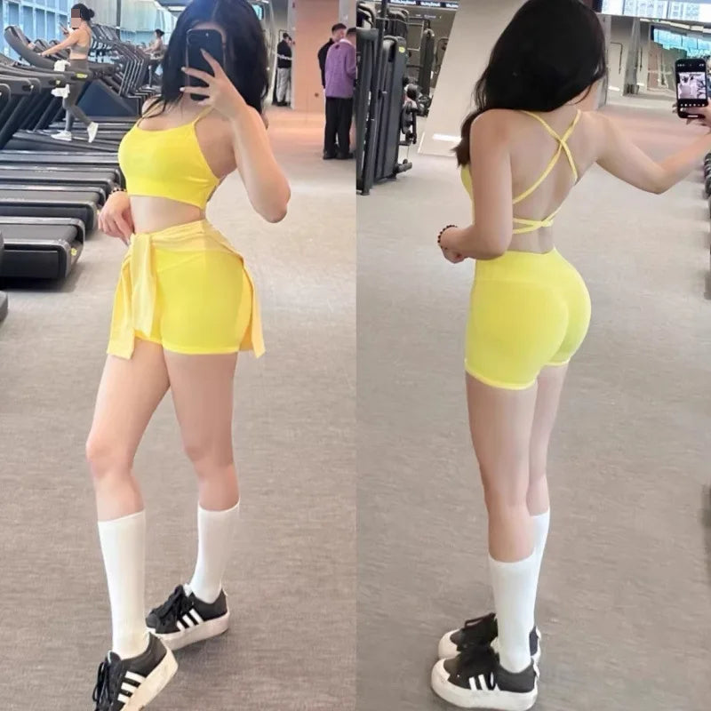 Seamless Hip Hugging Fitness Shorts 🍑 High-Waist Peach Lift