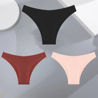 3-Pack Seamless Silk-Like Bikini Panties – Ultra-Thin & Low-Waist🌸