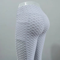 High-Waist Hip-Lift Bubble Leggings – Pocket Fitness & Gym Pants 🌟