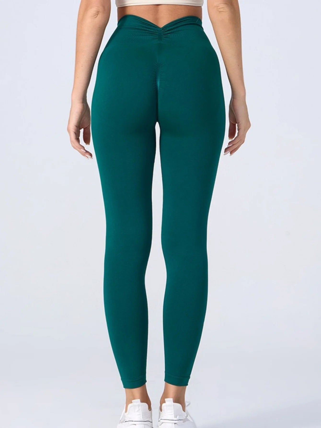 Seamless High Waist Sports Pants 🍑 V-Fold Peach Hip Lift