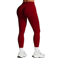 High-Waist Hip-Lifting Gym Pants – Solid Color Fitness & Yoga Leggings 💪