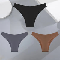 3-Pack Seamless Silk-Like Bikini Panties – Ultra-Thin & Low-Waist🌸