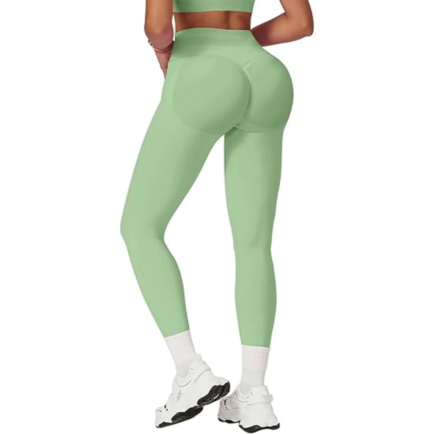 High-Waist Hip-Lifting Gym Pants – Solid Color Fitness & Yoga Leggings 💪