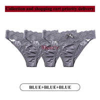 Meet'r 3Pcs Sexy Lace Panties Set 💕 Low-Waist Breathable G-String Briefs