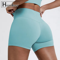 Hearuisavy Running Sports Shorts 🩳 High-Waist Compression Yoga Shorts