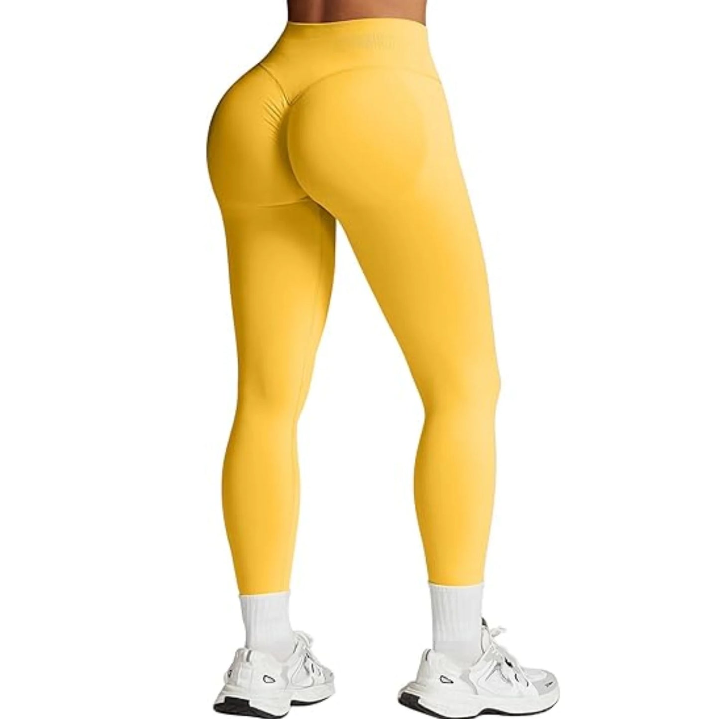 High-Waist Hip-Lifting Gym Pants – Solid Color Fitness & Yoga Leggings 💪