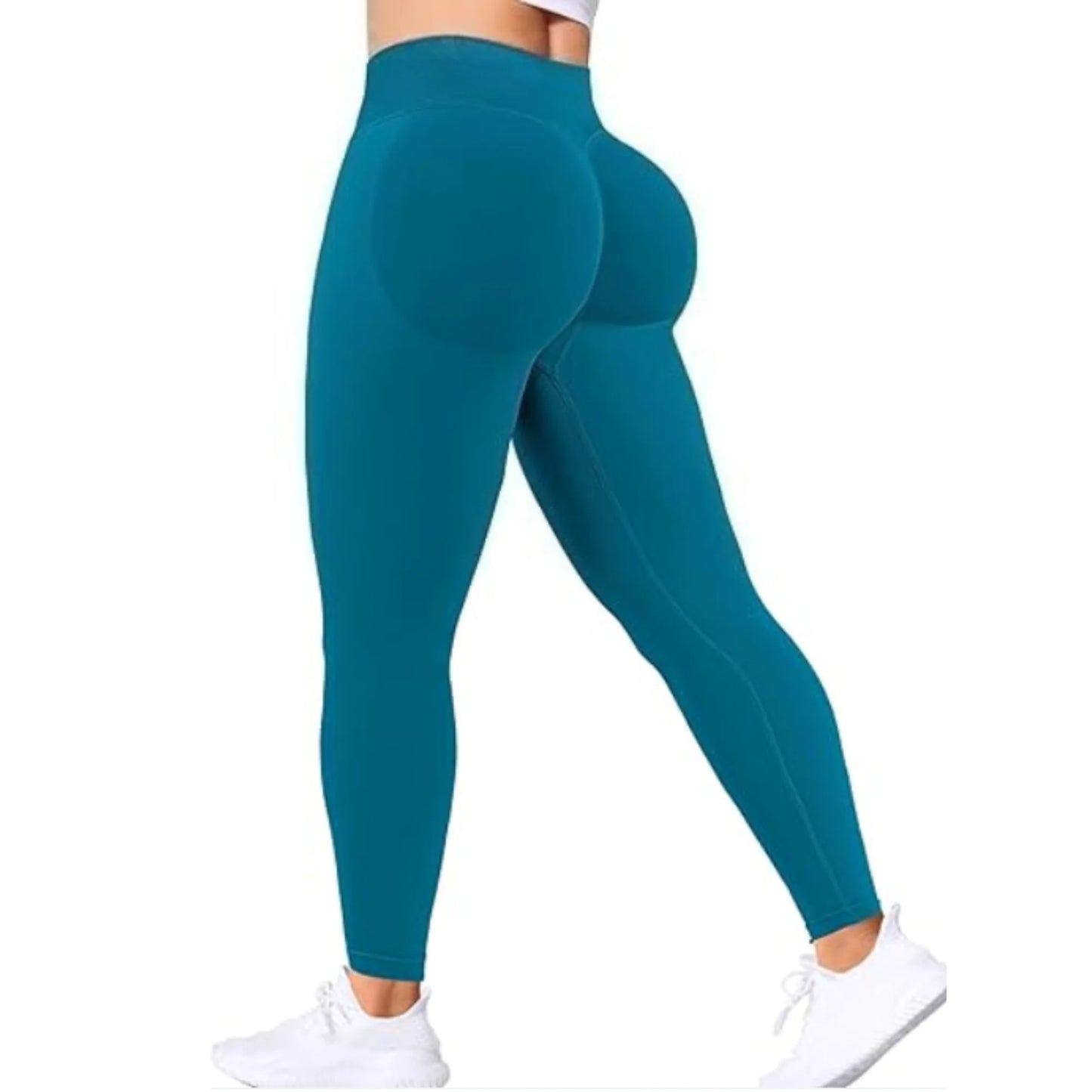 High-Waist Hip-Lifting Gym Pants – Solid Color Fitness & Yoga Leggings 💪