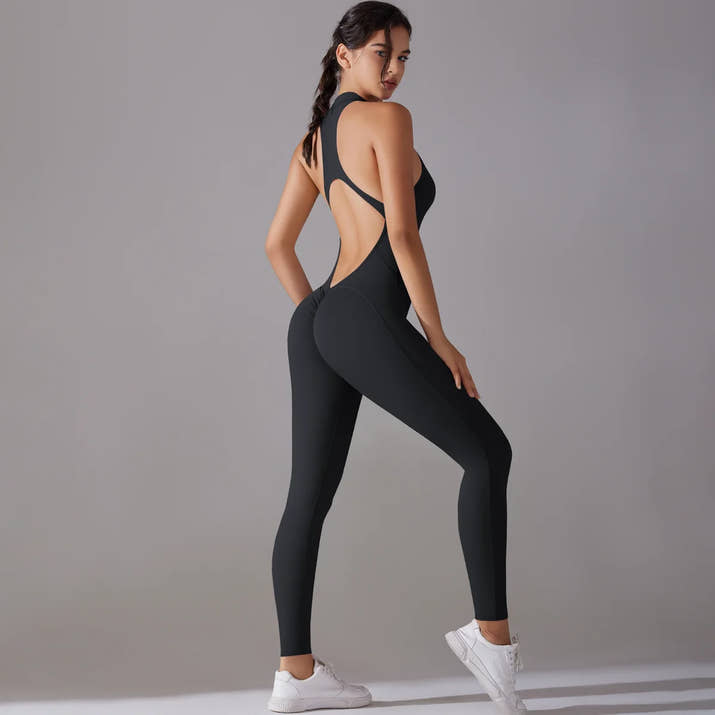 Tummy Control & Butt-Lifting Sports Bodysuit – Yoga & Gym 🌟