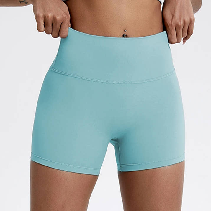 Hearuisavy Running Sports Shorts 🩳 High-Waist Compression Yoga Shorts