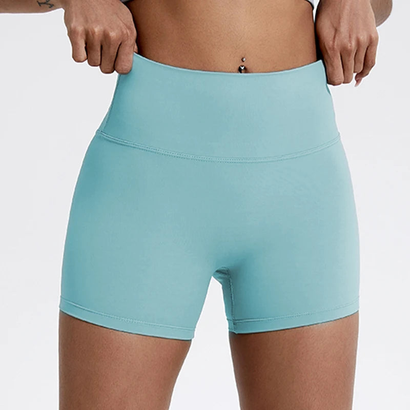 Hearuisavy Running Sports Shorts 🩳 High-Waist Compression Yoga Shorts