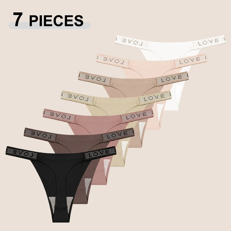 All Of Me 7-Piece Leopard Print G-String Set 🐆 Sexy Low-Waist Panties