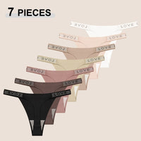 All Of Me 7-Piece Leopard Print G-String Set 🐆 Sexy Low-Waist Panties