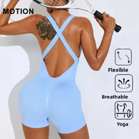New Cross-Border One-Piece Yoga Suit 🧘 Backless Fitness Bodysuit | Shape, Move & Glow