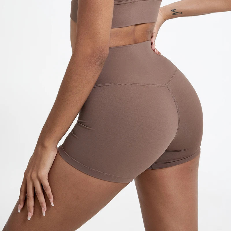 Hearuisavy Running Sports Shorts 🩳 High-Waist Compression Yoga Shorts
