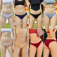FINETOO 5PCS Cotton Panties Set 🌸 Low-Rise Soft Briefs for Women