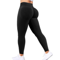 High-Waist Hip-Lifting Gym Pants – Solid Color Fitness & Yoga Leggings 💪