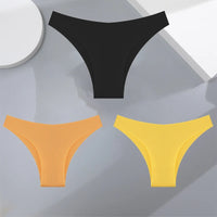3-Pack Seamless Silk-Like Bikini Panties – Ultra-Thin & Low-Waist🌸