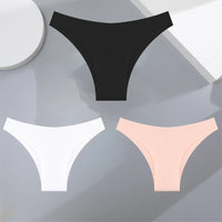 3-Pack Seamless Silk-Like Bikini Panties – Ultra-Thin & Low-Waist🌸