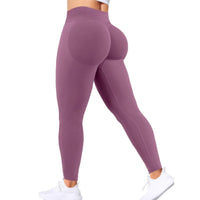 High-Waist Hip-Lifting Gym Pants – Solid Color Fitness & Yoga Leggings 💪