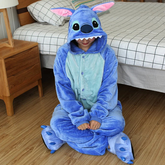 Stitch & Cartoon Animal Onesie Pajamas – Unisex 🌟