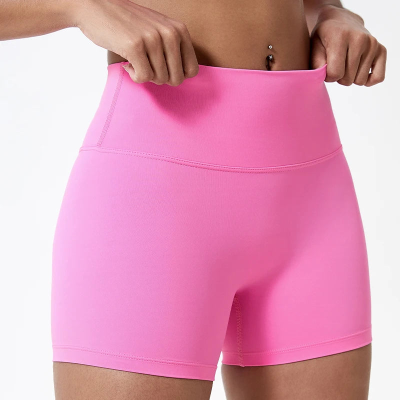 Hearuisavy Running Sports Shorts 🩳 High-Waist Compression Yoga Shorts