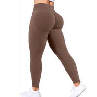 High-Waist Hip-Lifting Gym Pants – Solid Color Fitness & Yoga Leggings 💪