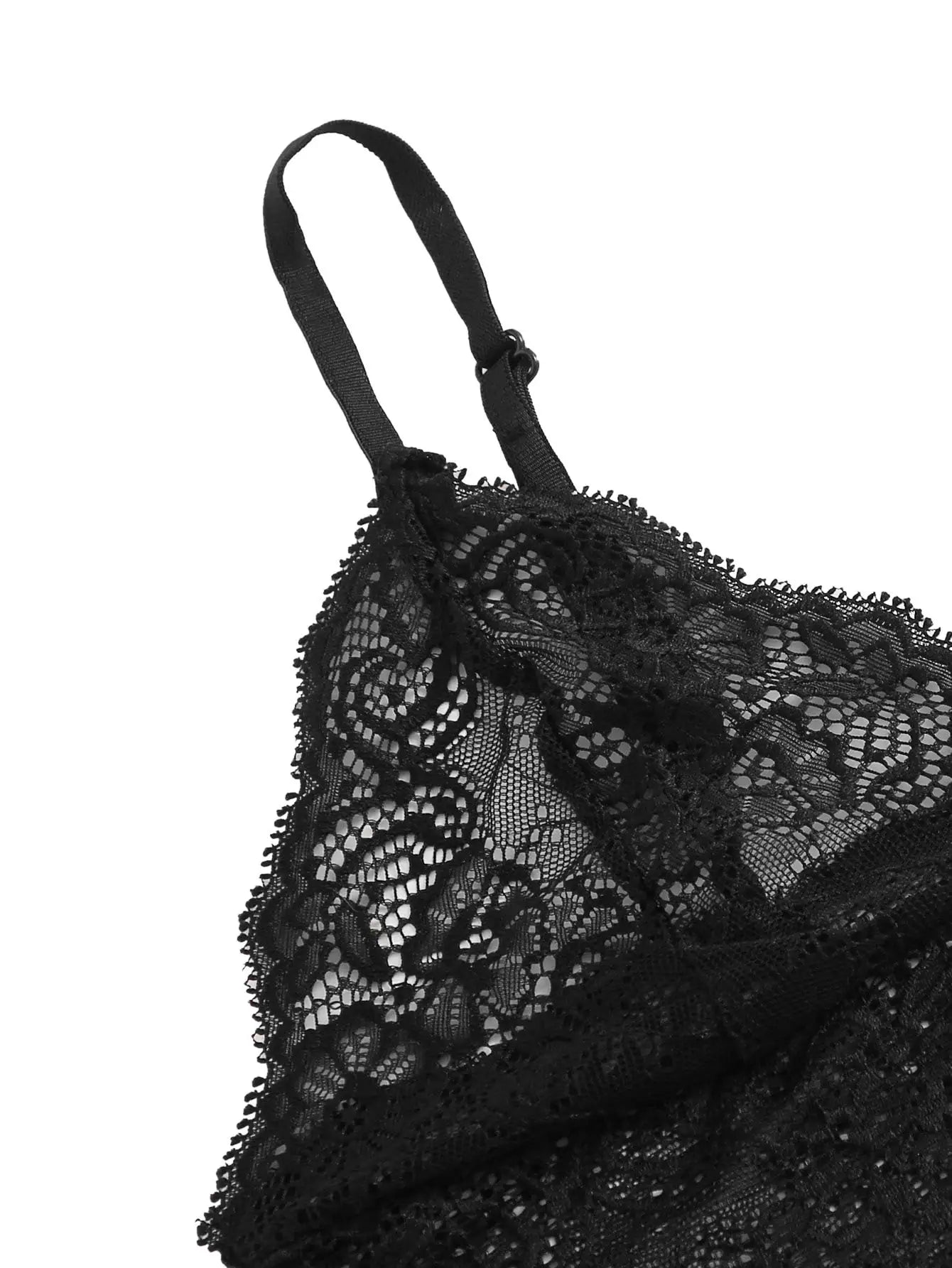 Sexy Lace Pajama Set – Bralette Cami Top & Shorts 🌙