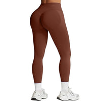 High-Waist Hip-Lifting Gym Pants – Solid Color Fitness & Yoga Leggings 💪