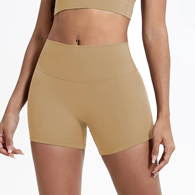 Hearuisavy Running Sports Shorts 🩳 High-Waist Compression Yoga Shorts
