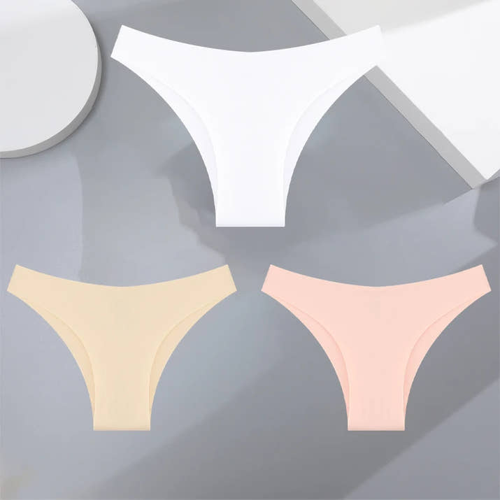 3-Pack Seamless Silk-Like Bikini Panties – Ultra-Thin & Low-Waist🌸